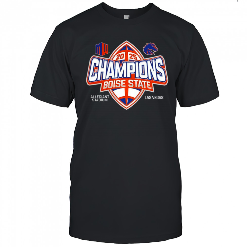 Boise State Broncos 2025 Mountain West Football Champions logo shirt