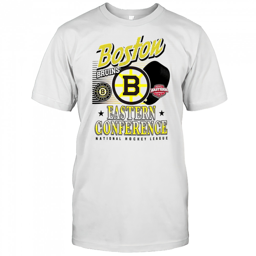 Boston Bruins NHL Eastern Conference logo and ball shirt