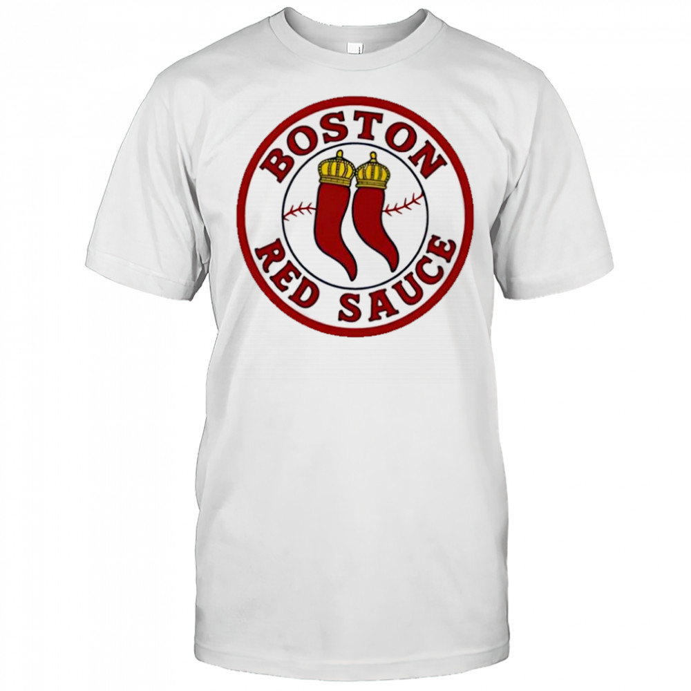 Boston Red Sauce red chili peppers logo shirt