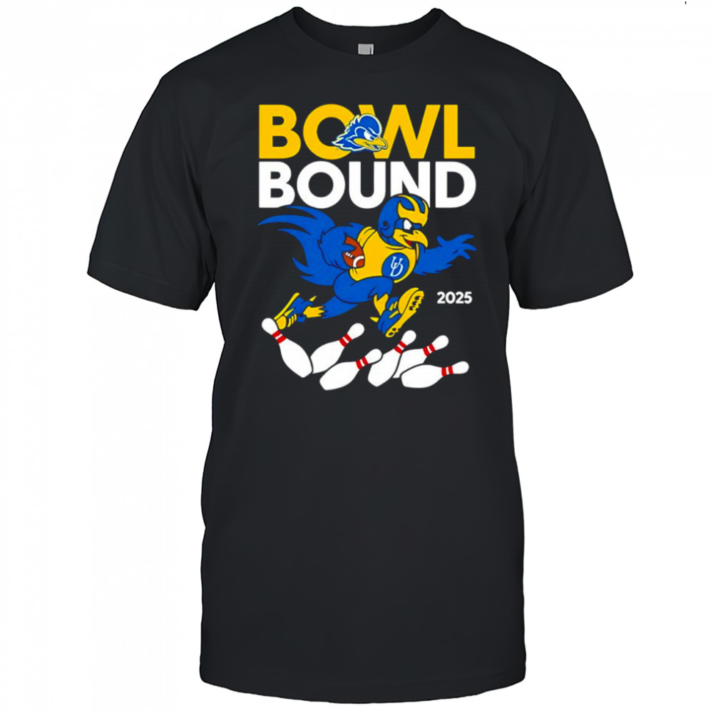Bowl Bound Delaware Blue mascot 2025 bowlings shirt