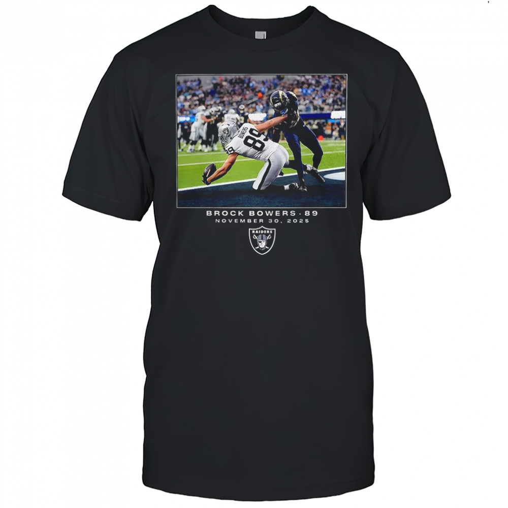 Brock Bowers number 89 Las Vegas Raiders NFL week 13 2025 moment shirt
