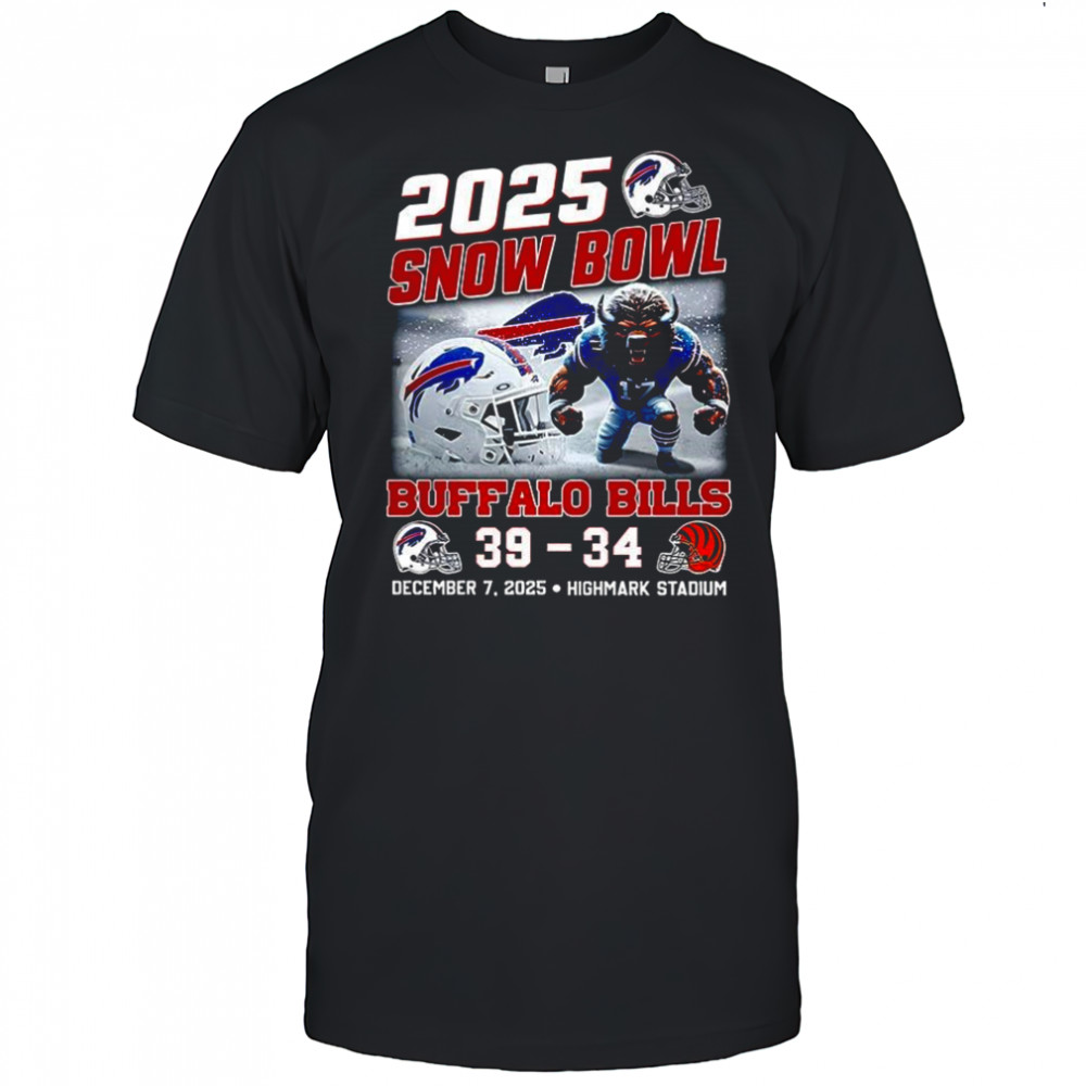 Buffalo Bills vs Cincinnati Bengals 2025 Snow Bowl mascot shirt