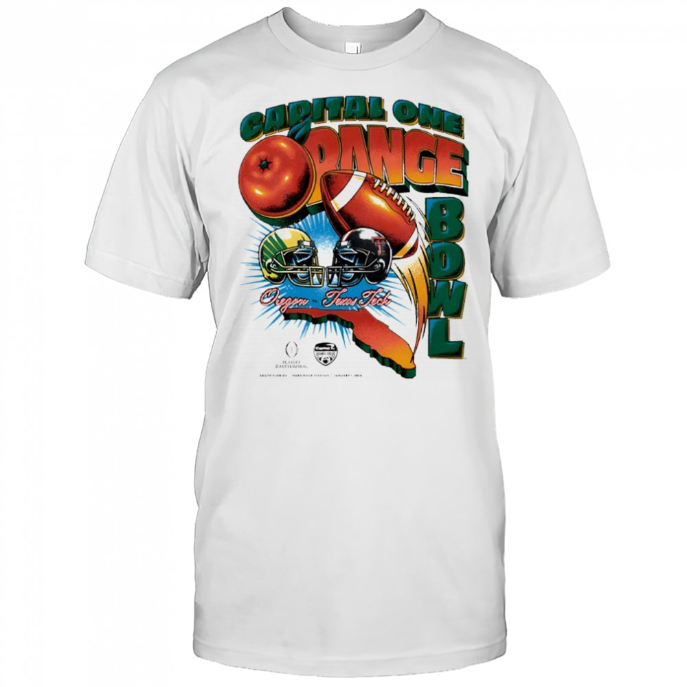 Capital One Orange Bowl 2026 Oregon vs Texas Tech Vintage Matchup Shirt