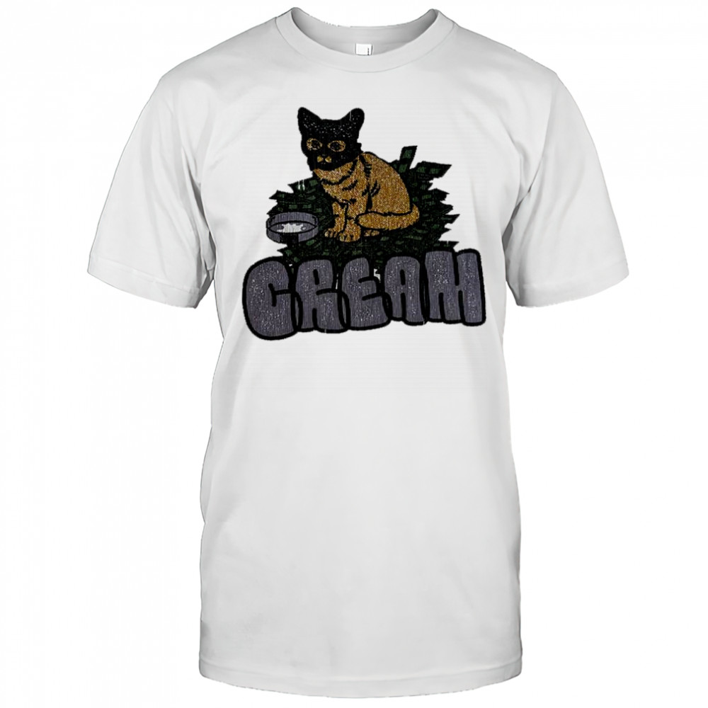 Cat cream shirt