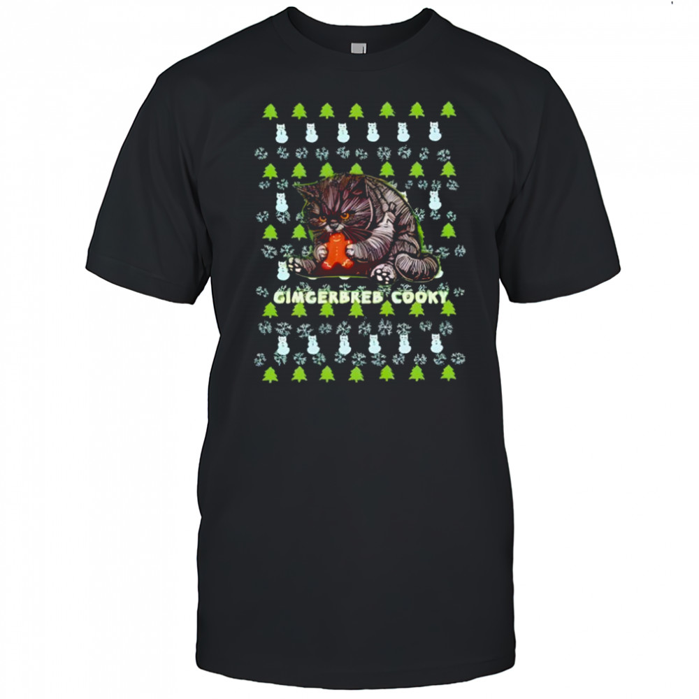 Cat Gimgerbreb cooky Christmas shirt