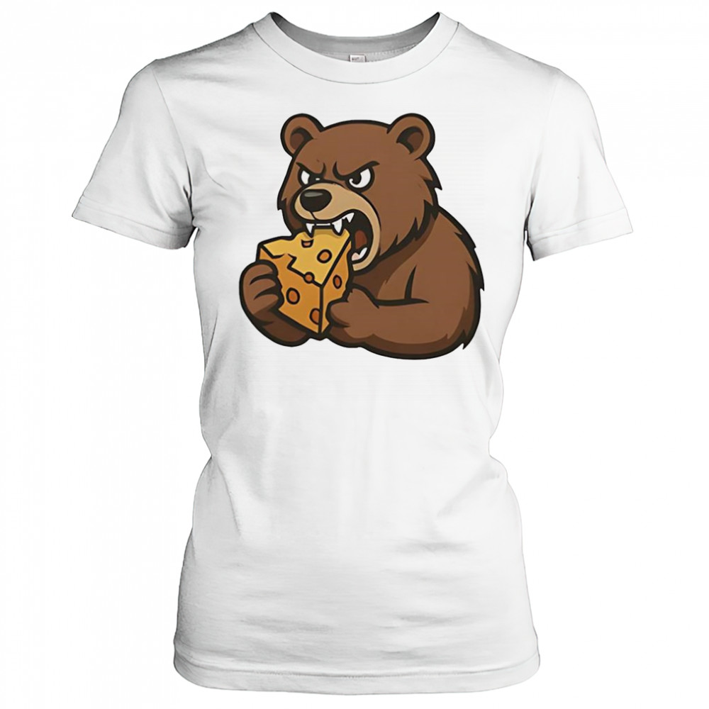 Chicago Bears football bear eating cheese shirt