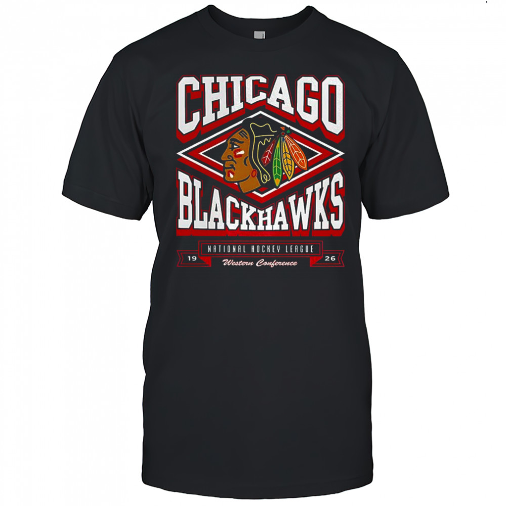 Chicago Blackhawks NHL Western Conference 1926 diamond logo vintage shirt