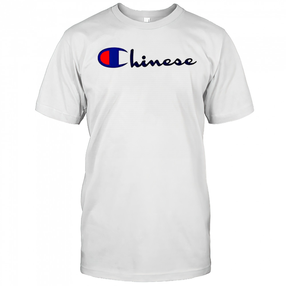 Chinese Champs logo parody shirt