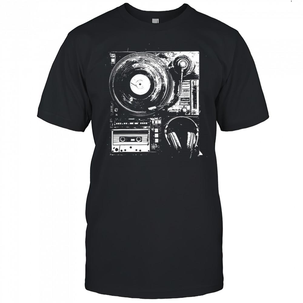 Classic DJ equipment electronic music lover shirt