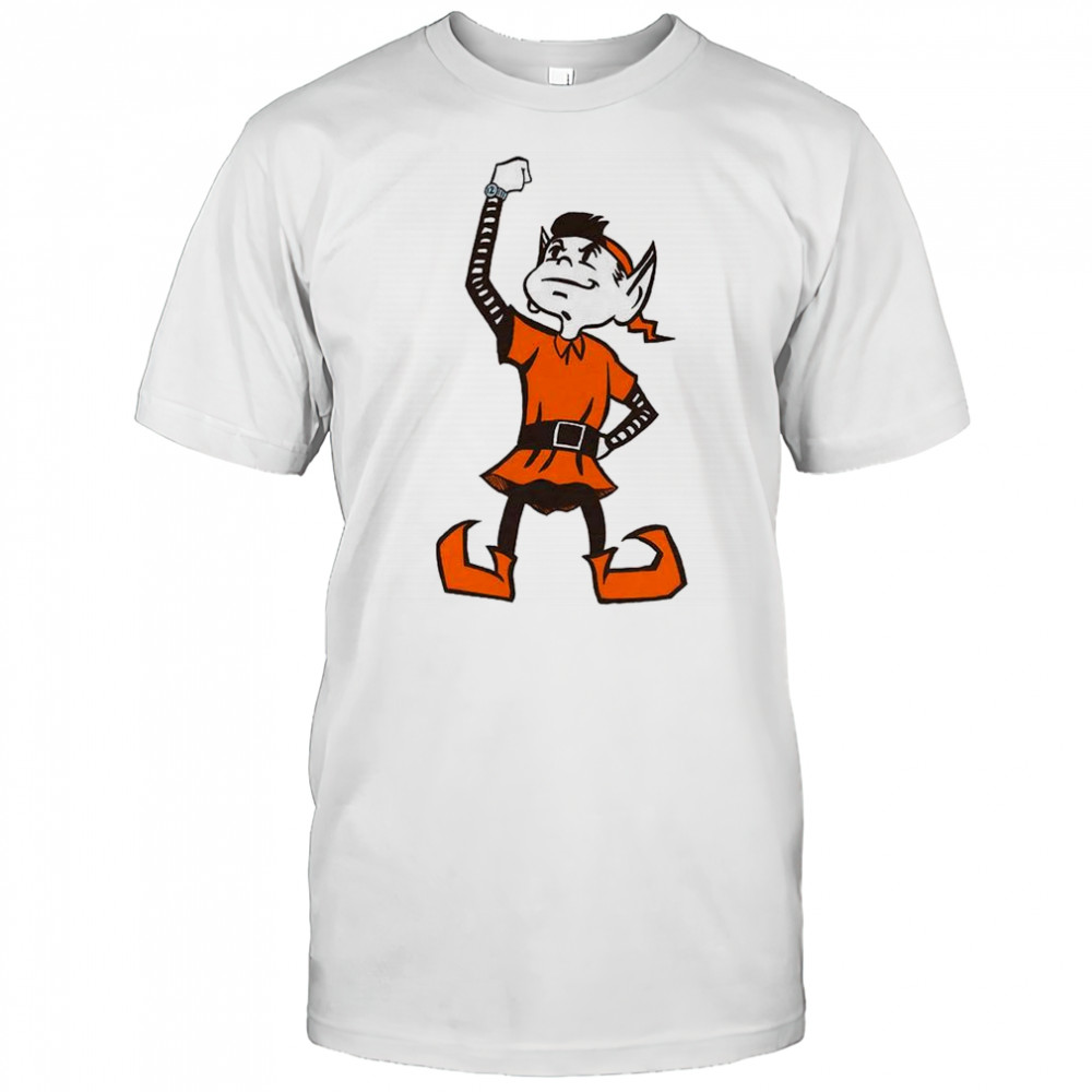 Cleveland Browns Brownie the Elf wrist up mascot shirt