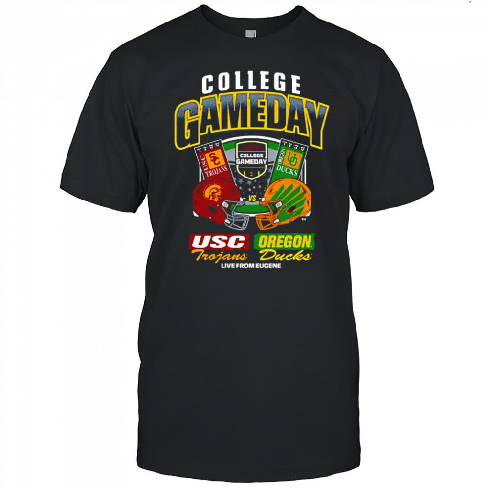 College GameDay USC vs. Oregon Ticket Live from Eugene helmet shirt