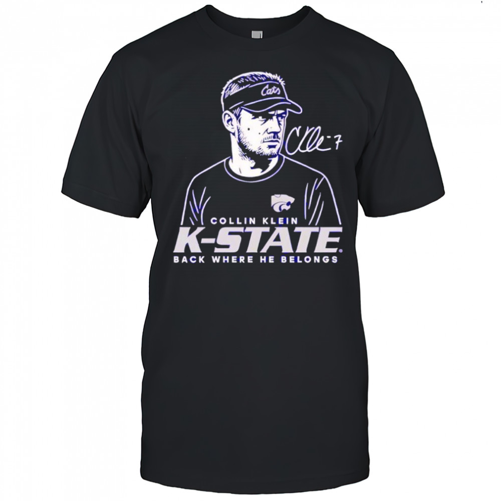 Collin Klein K-State Wildcats Caricature Signature shirt