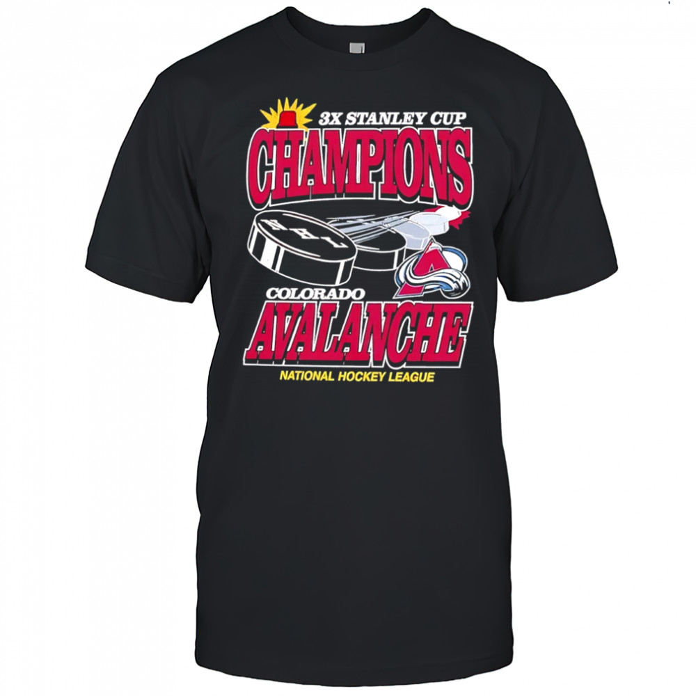 Colorado Avalanche 3x Stanley Cup Champions National Hockey League T-shirt