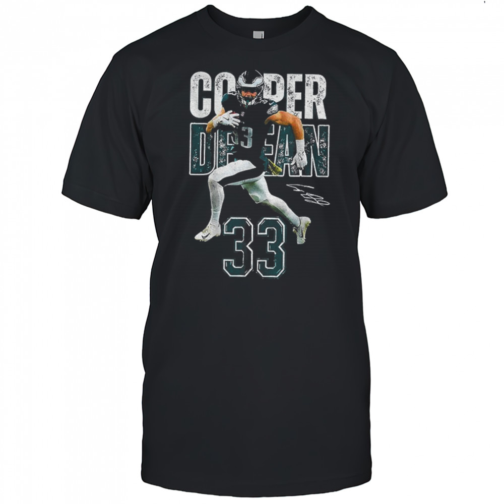 Cooper Dejean 33 Philadelphia Eagles Football signature shirt