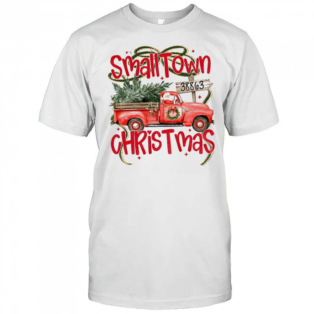 Coquette Christmas tree truck Small Town Christmas 2025 shirt