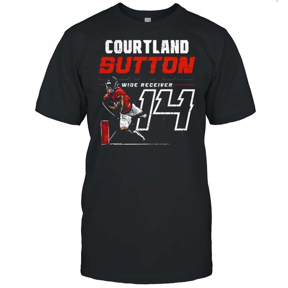 Courtland Sutton Denver Broncos football wide receiver player name and number 14 shirt