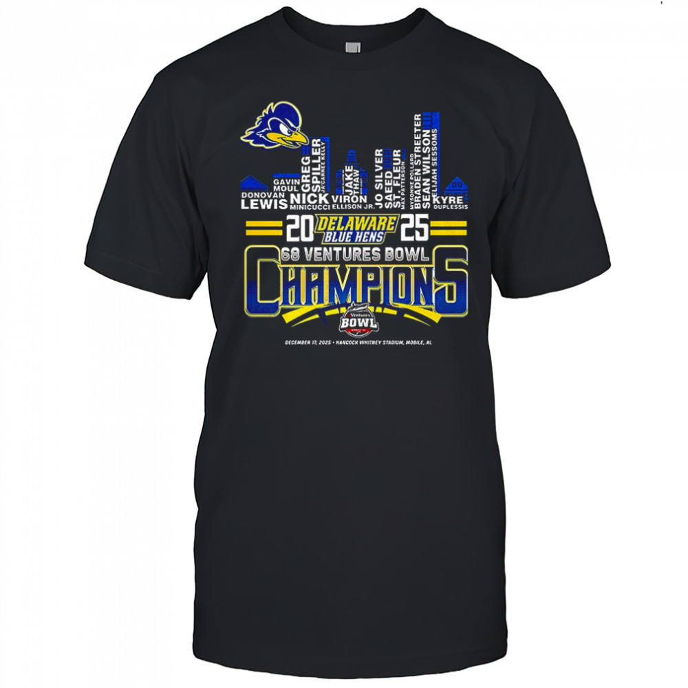 Delaware Blue Hens 2025 68 Ventures Bowl Champions City Skyline shirt