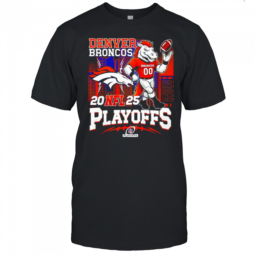Denver Broncos 2025 NFL playofffs logo and mascot shirt