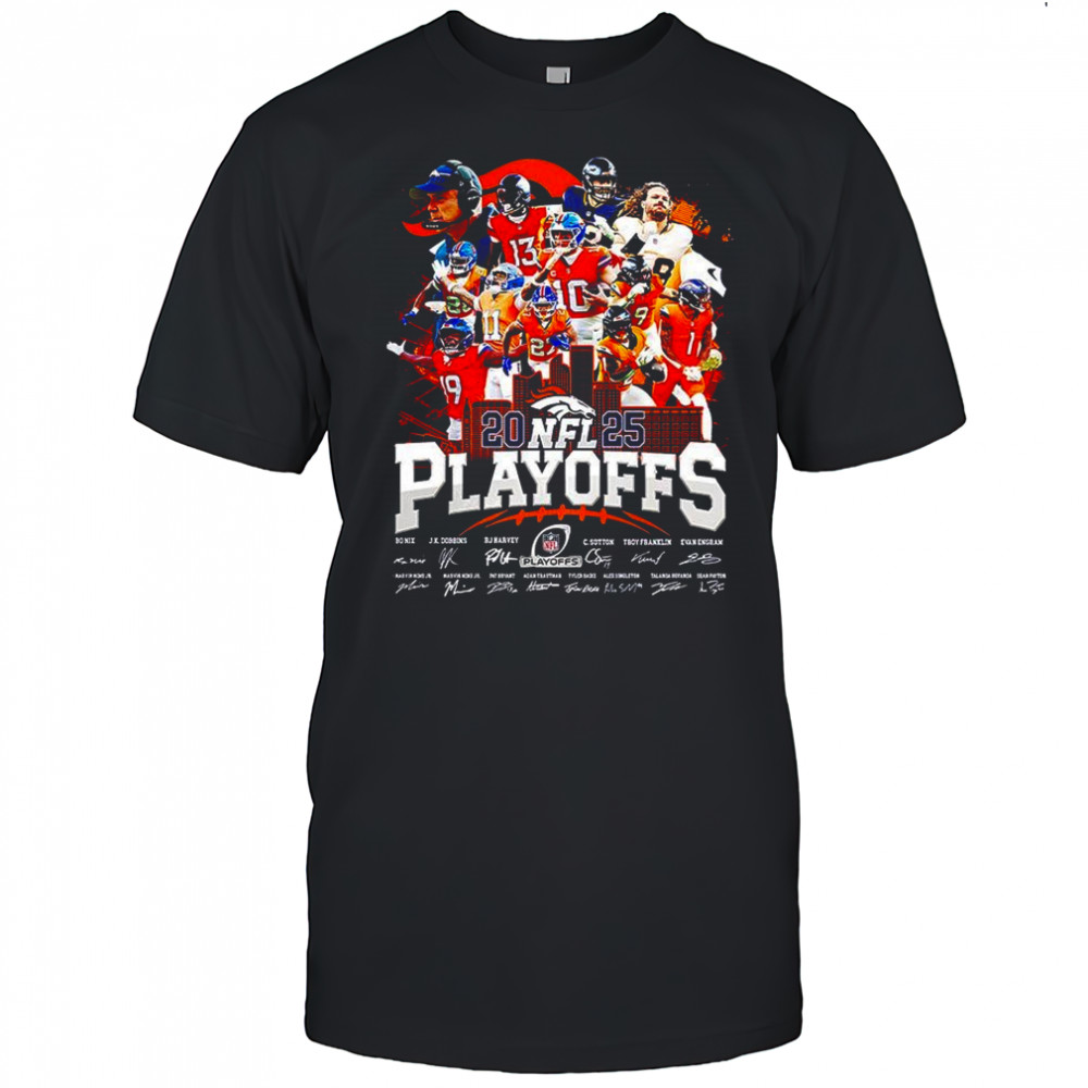 Denver Broncos City Skyline NFL 2025 teams Playoffs shirt