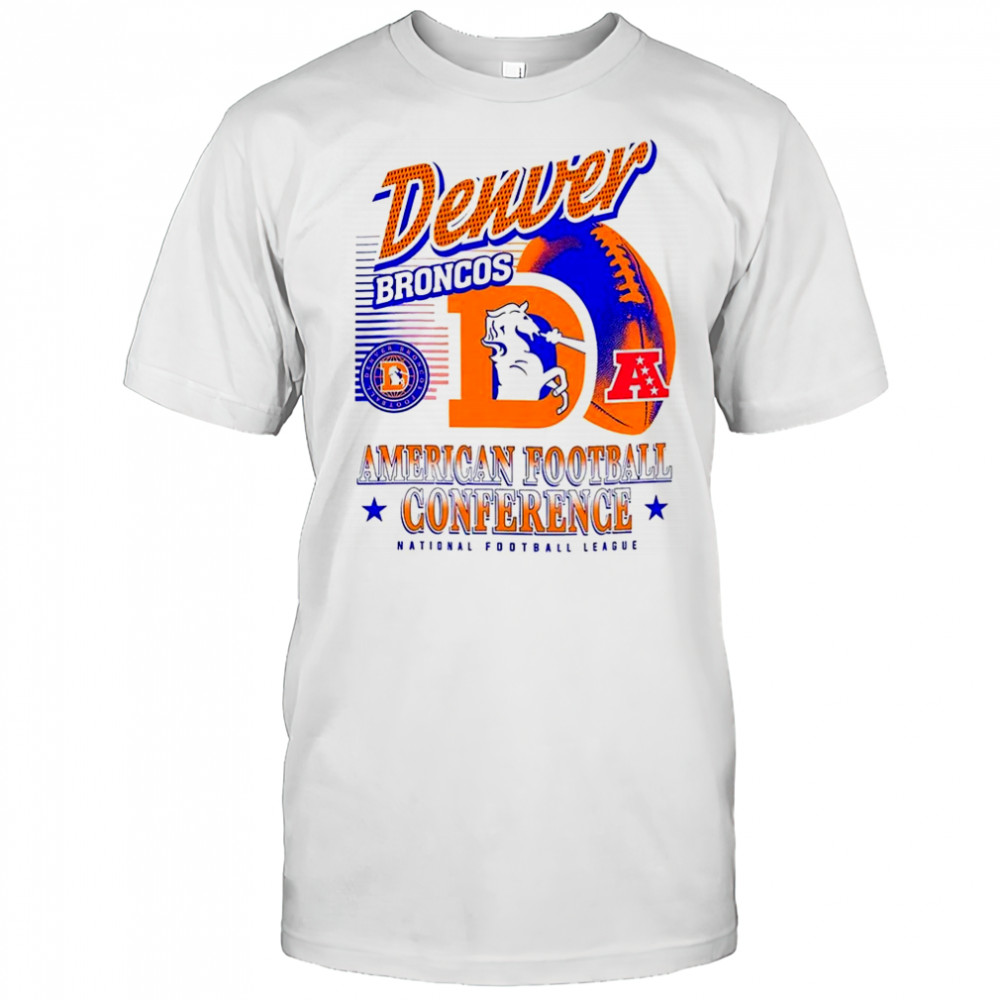 Denver Broncos NFL American football conference logo ball retro shirt