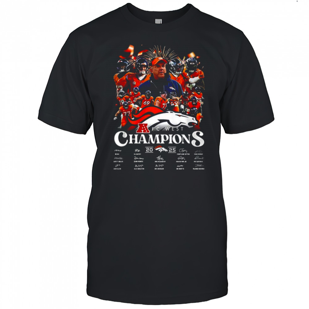 Denver Broncos teams 2025 AFC West Champions shirt