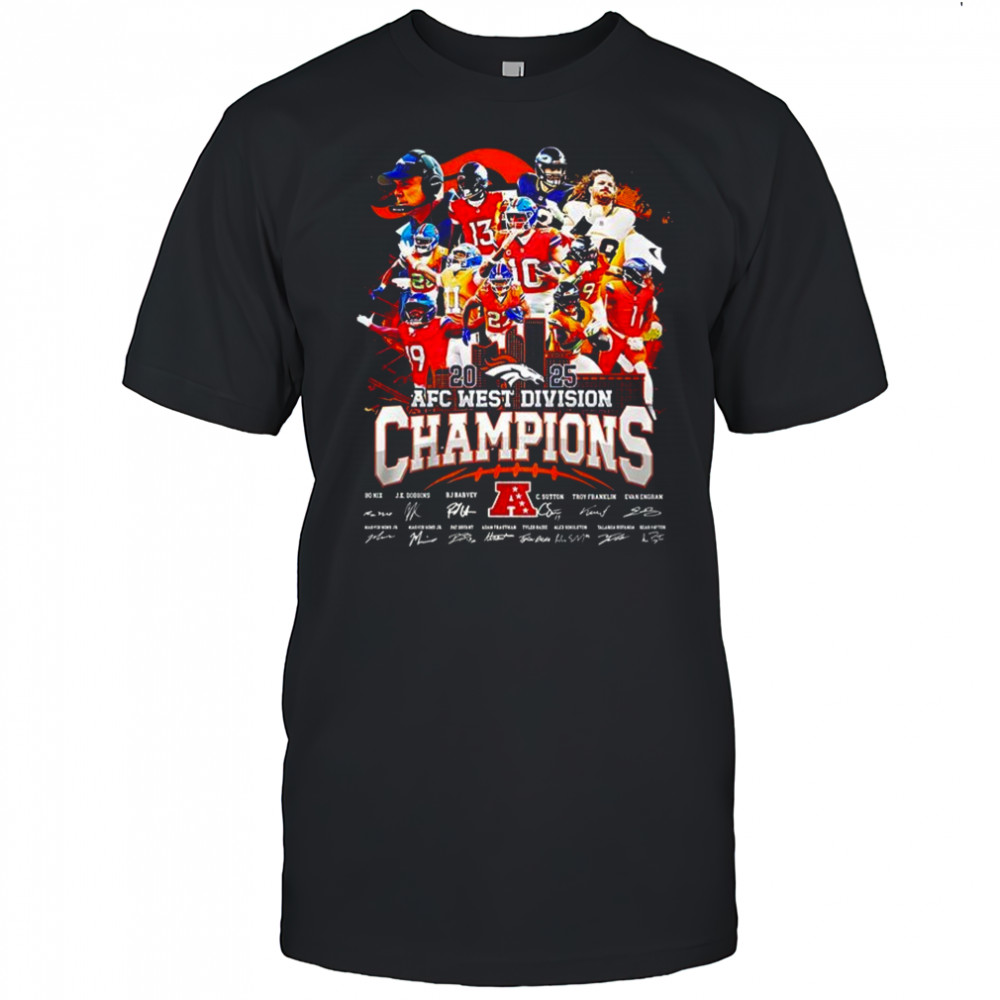 Denver Broncos teams 2025 AFC West Division Champions signature shirt