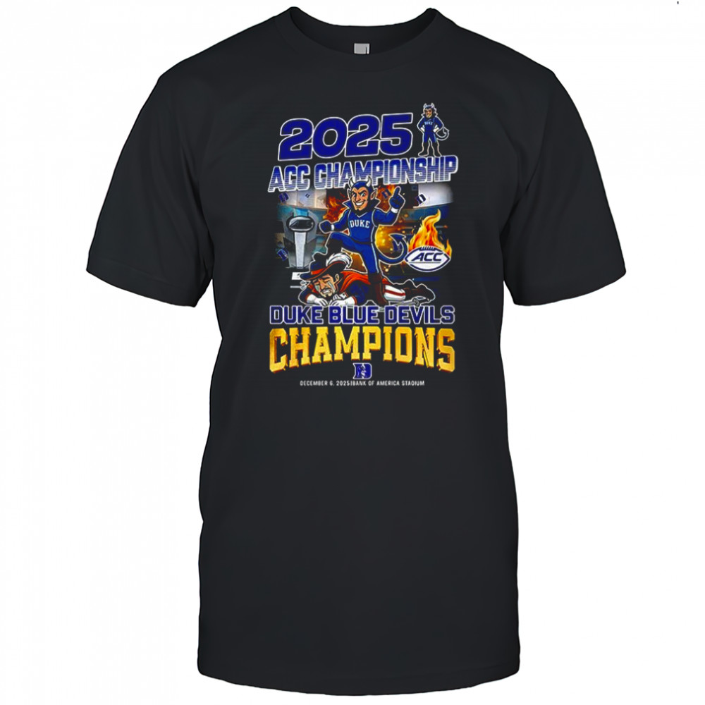 Duke Blue Devils 2025 mascot ACC Champions shirt