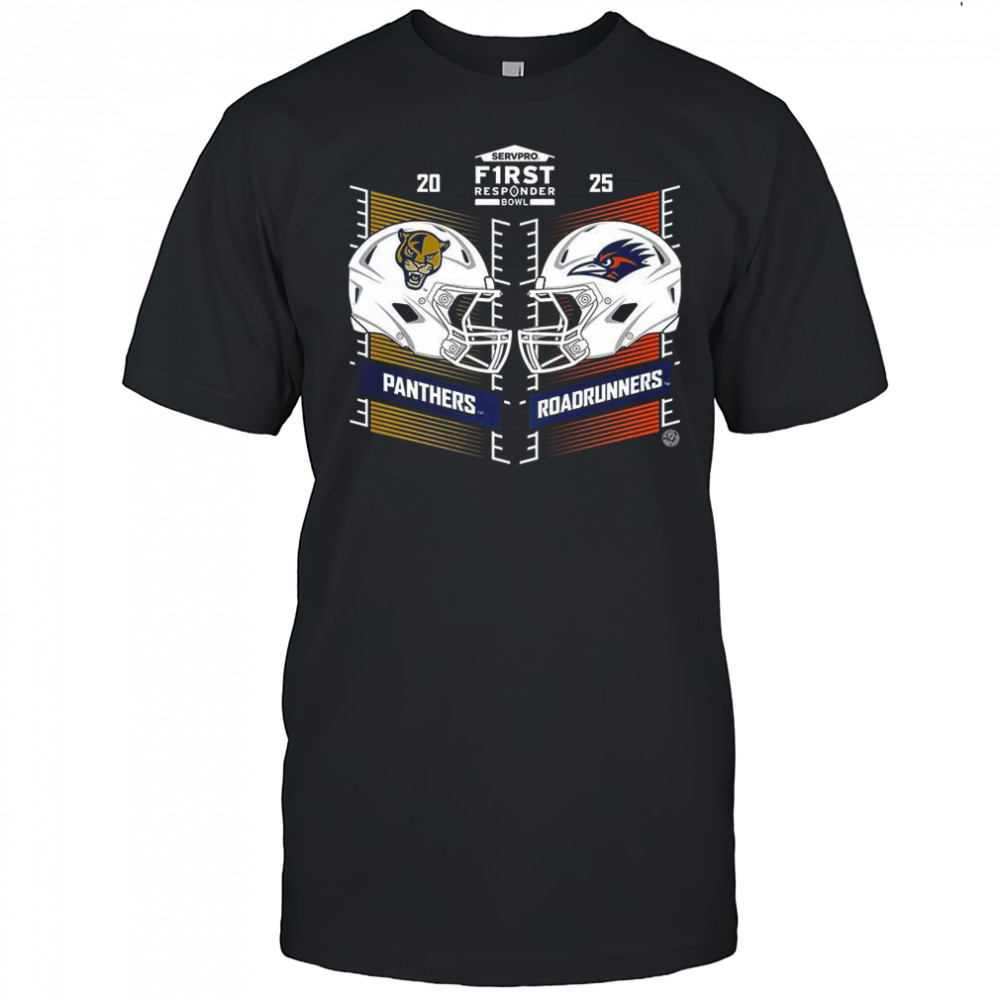 FIU Panthers vs UTSA Roadrunners 2025 First Responder Bowl shirt