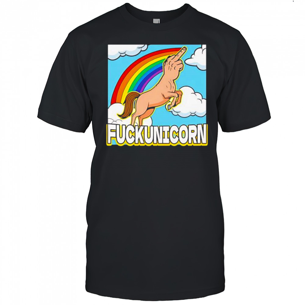 Fuckunicorn Unicorn rainbow graphic shirt