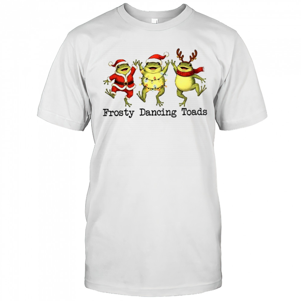 Funny Frosty Dancing Toads Christmas Political shirt
