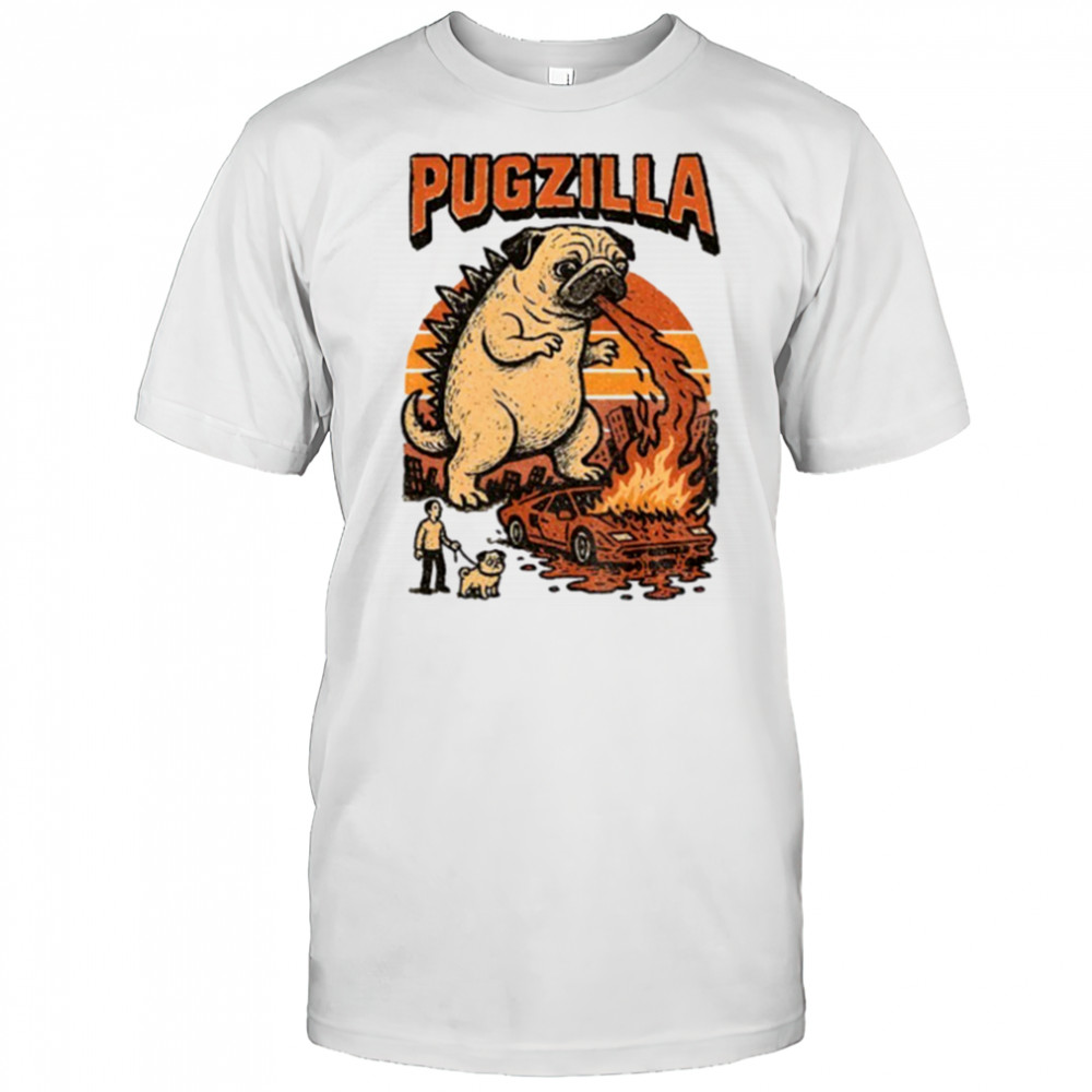 Funny Pug Godzilla shirt