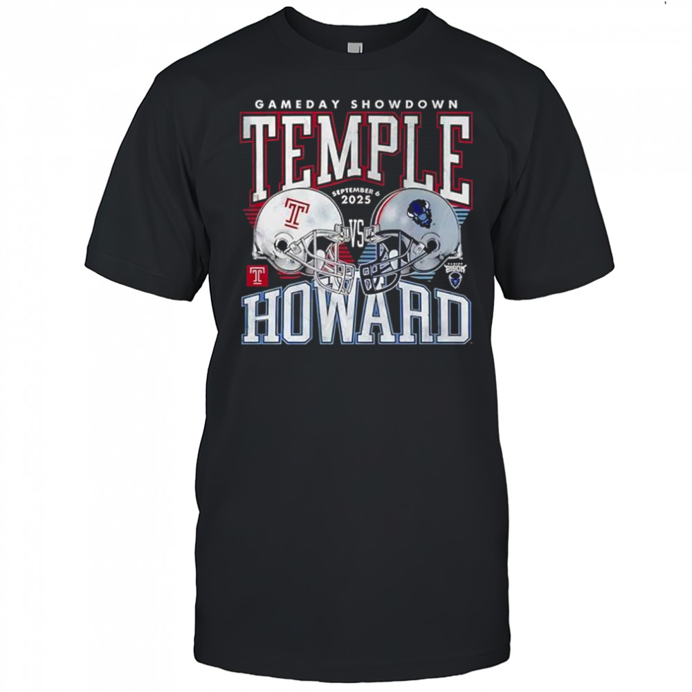 Gameday Showdown Temple Owls Howard Bison football 2025 shirt