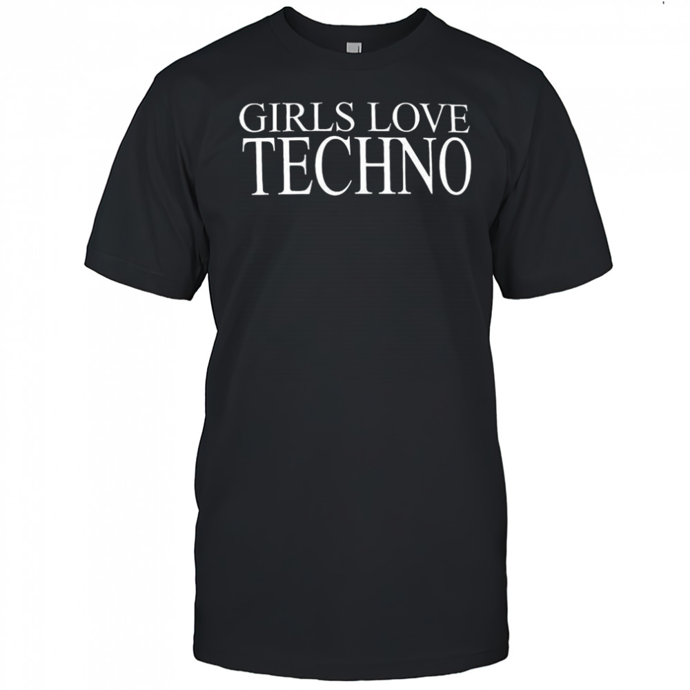 George Daniel girls love Techno letter shirt