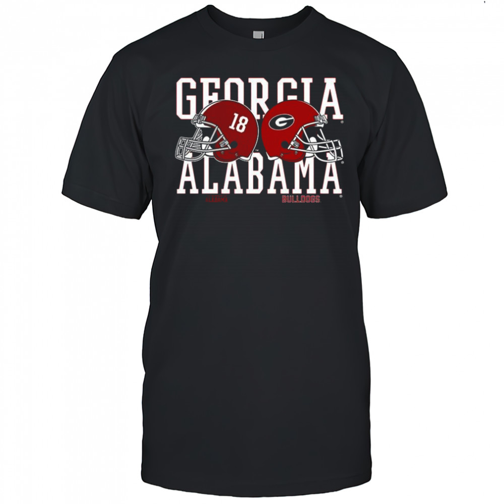 Georgia Bulldogs and the Alabama Crimson Tide football helmet shirt