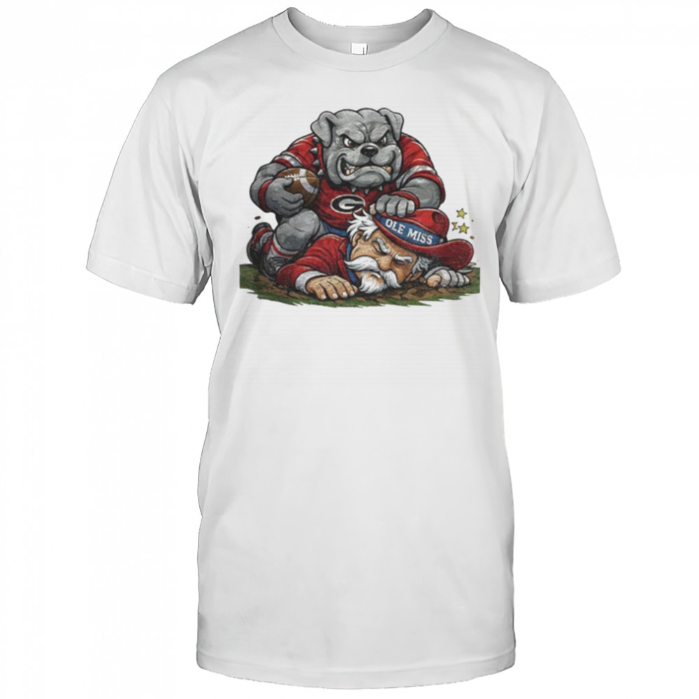 Georgia Bulldogs vs. Ole Miss Rebels Playoffs Retro Rivalries Football Artwork shirt