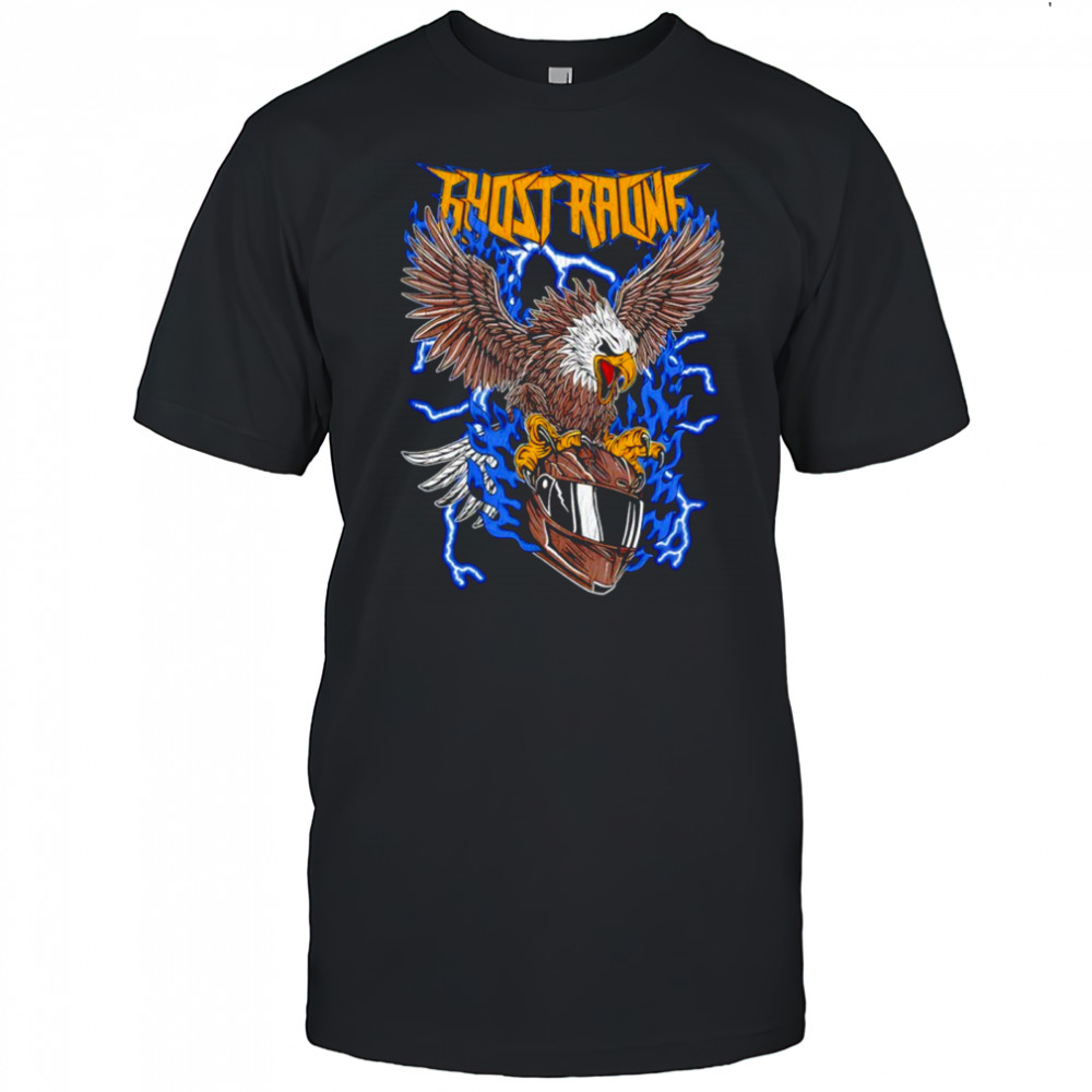 Ghost Racing Blue Flaming Eagle Shirt
