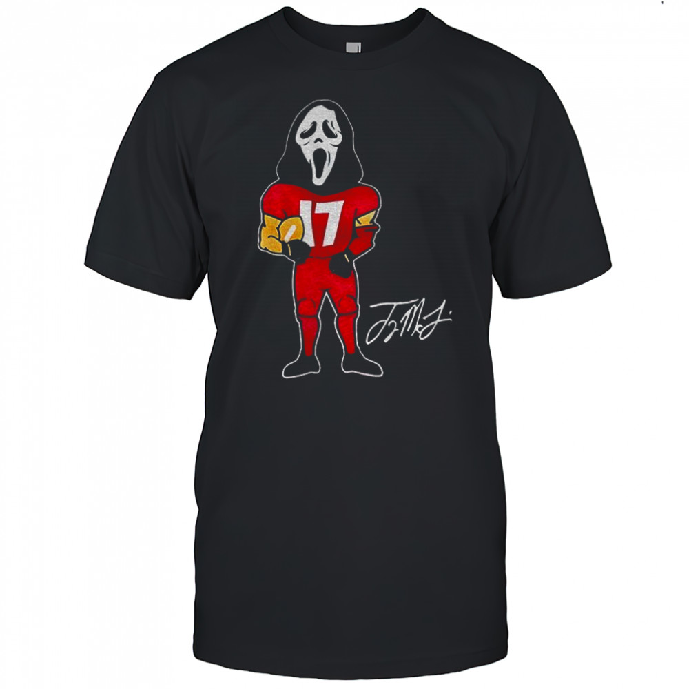 Ghostface x Terry McLaurin 17 Washington Commanders NFL Football signature shirt