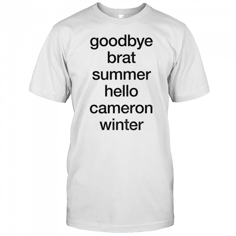 Goodbye Album Summer Hello Artist Winter shirt