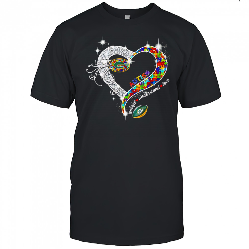 Green Bay Packers Autism Accept Understand Love graphic shirt