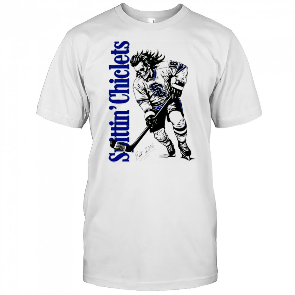 Hockey Spittin Chiclets Skullet Vertical Shirt