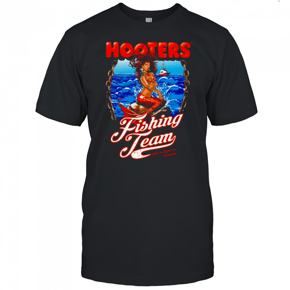 Hooters Fishing Team Sexy Mermaid On Waves shirt
