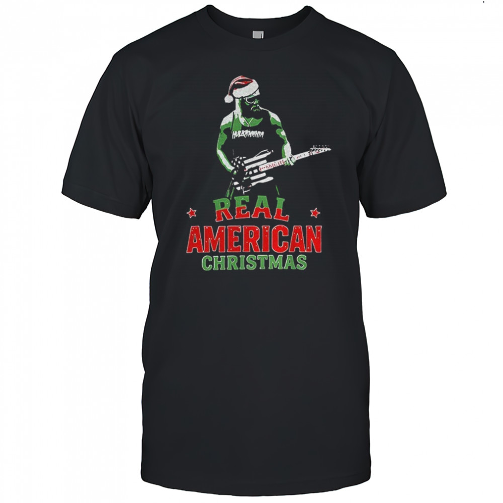 Hulk Hogan Santa Hat Real American Christmas shirt