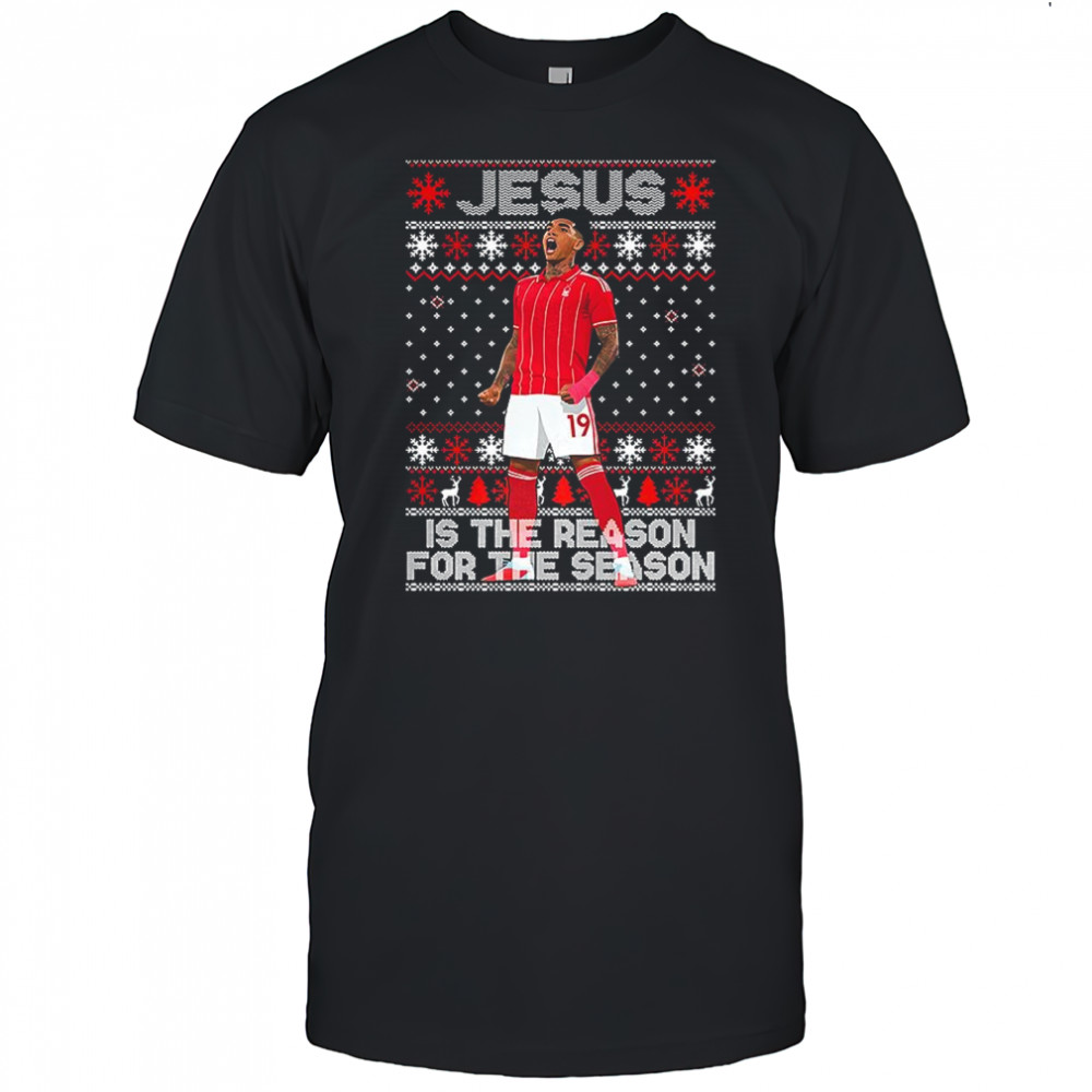 Igor Jesus is the reason for the season Nottingham Forest ugly Christmas shirt