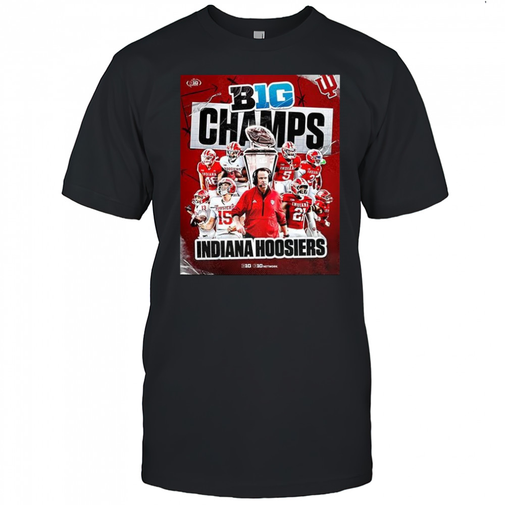 Indiana Hoosiers 2025 B1G Champs team graphic shirt
