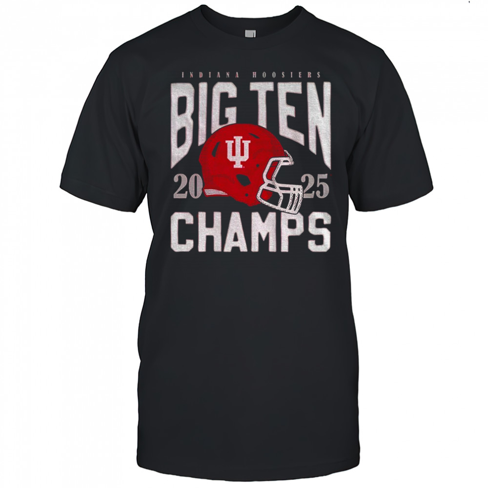 Indiana Hoosiers 2025 Big Ten Football Champs helmet shirt