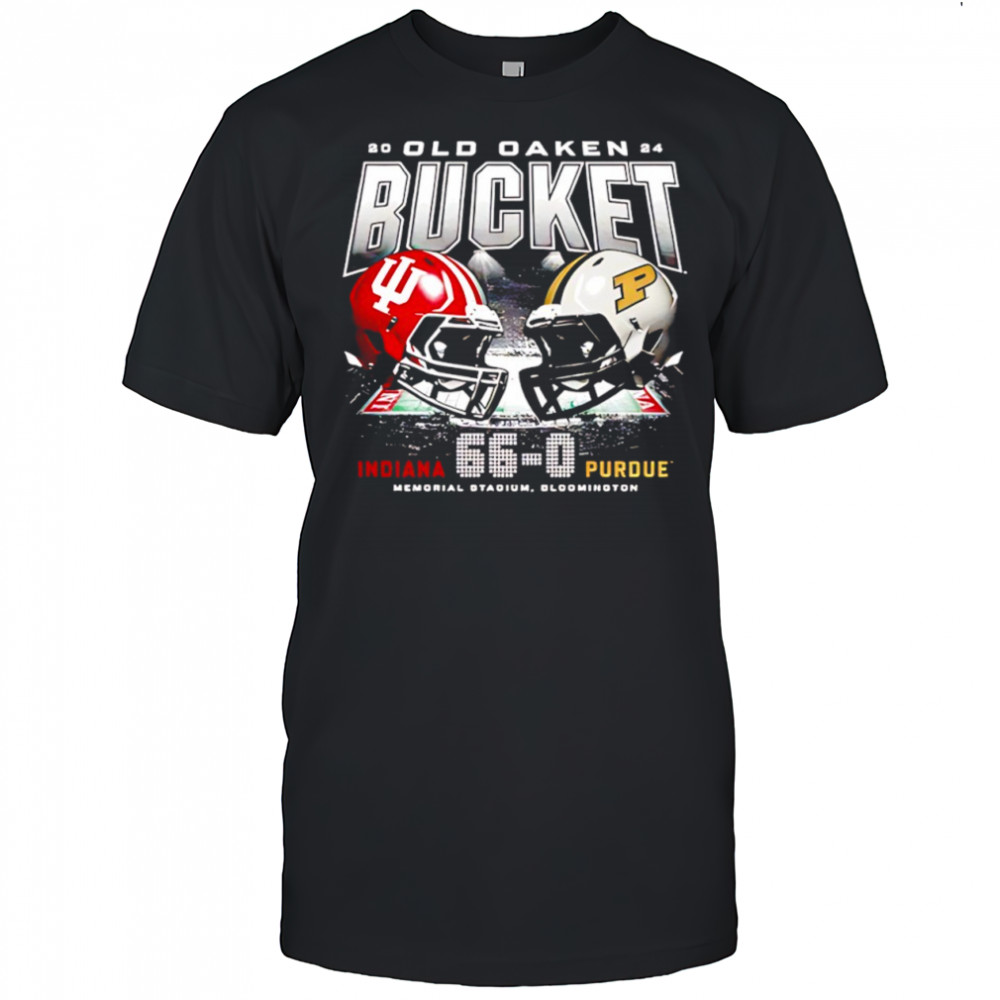 Indiana Old Oaken Bucket 66 to 0 Purdue helmet shirt