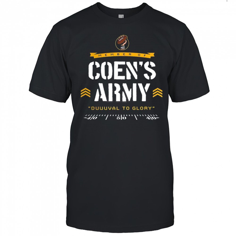 Jacksonville Jaguars football member of Coen’s Army duuuval to glory shirt