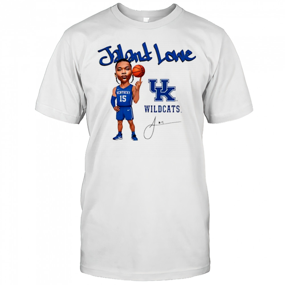 Jaland Lowe Kentucky Wildcats basketball number 15 caricature signature shirt