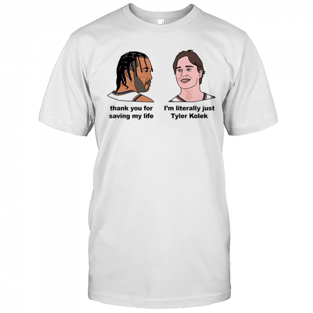 Jalen Brunson and Tyler Kolek New York Knicks NBA Savior Kolek shirt