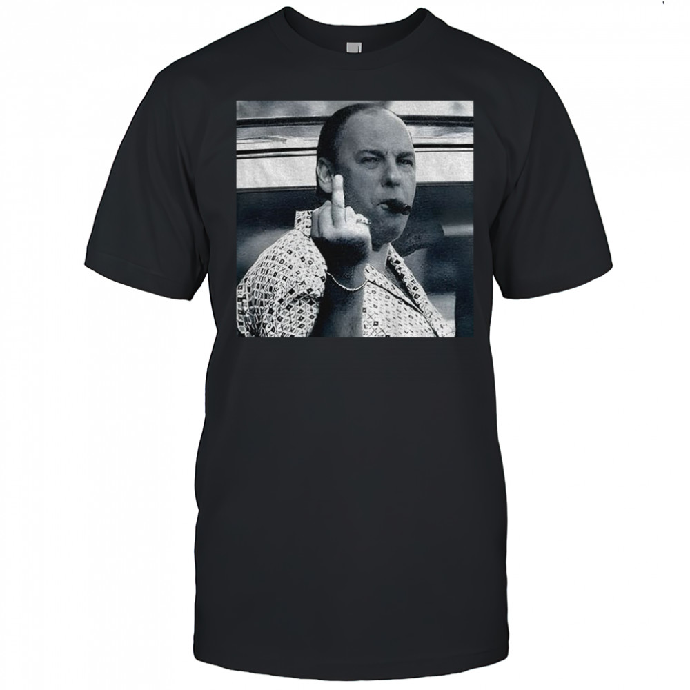 James Gandolfini middle finger The Sopranos cast Mafia TV Show lover shirt